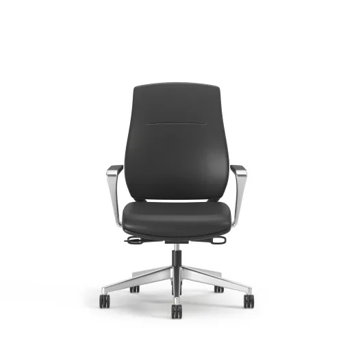 Auburn Conference Chair, Black, Front View
