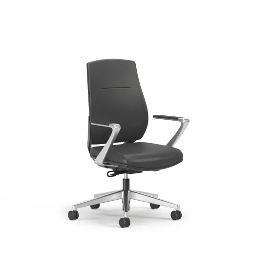 Auburn Conference Chair, Black, 3/4 View