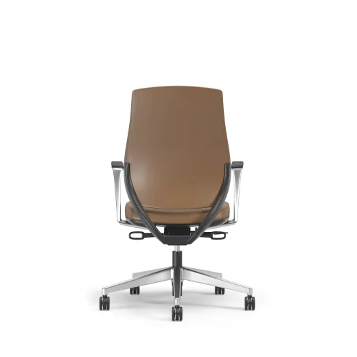 Auburn Conference Chair, Caramel, Back View