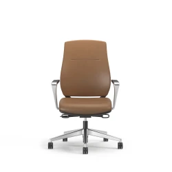 Auburn Conference Chair, Caramel, Front View