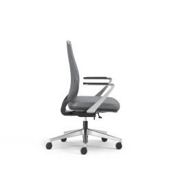 Auburn Conference Chair, Grey, Side View