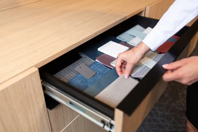 Slim Pull Drawer Pull opened