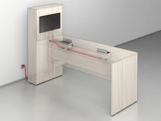 Calibrate Conferencing with Locker End Interior Power Detail