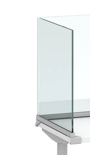 Channel Screen UnderSurface Mount with Glass Detailed View