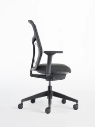 Chelsea Express Black Frame and Black seat and mesh, side view