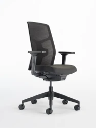 Chelsea Express Black Frame and Black Seat and Mesh, 3/4 view