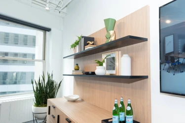 Calibrate Series L Shelf shown with Calibrate Series Buffet