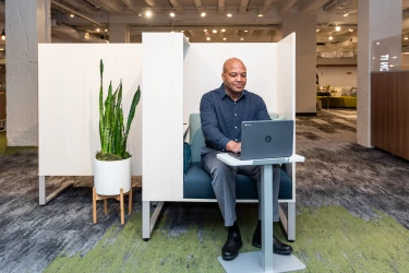 NeoCon 2021 Chatham Cove Work Lounge and Laptop Table