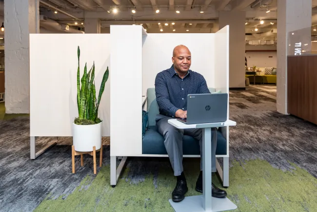 NeoCon 2021 Chatham Cove Work Lounge and Laptop Table