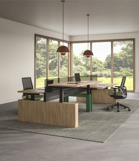 Encounter PowerBench Mixed Laminate and H-Leg Base