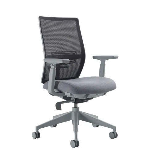 Devens with Gray Base and Black Mesh 3/4 Front View