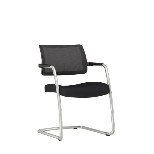 Devens Side Chair in Express Black, 3/4 view