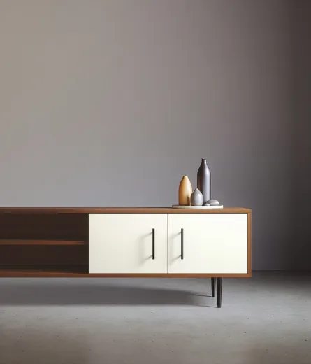 Rhett Credenza with Doors & Bookcase Shell & Shelf