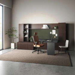 Calibrate, Telescoping End Panel Base, Height Adjustable Desk, Storage, Tackboard, Natick Executive, Itzee Side