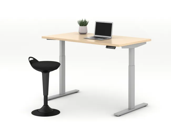 E Series Height Adjustable Table with Rutland Perch Seating