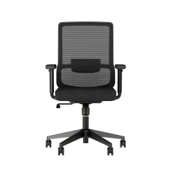 Essex Task Seating with Black Mesh and Seat, Front View 