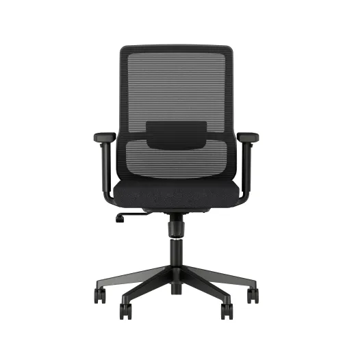 Essex Task Seating with Black Mesh and Seat, Front View 