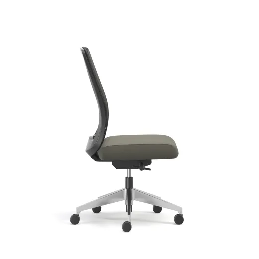 Bolton, High-Back, Task Chair, Mesh, No Arms, Side View