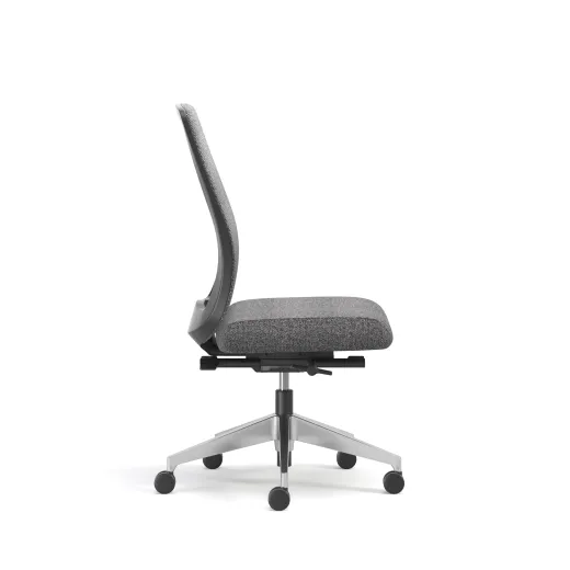 Bolton, High-Back, Task Chair, Upholstered, No Arms, Side View