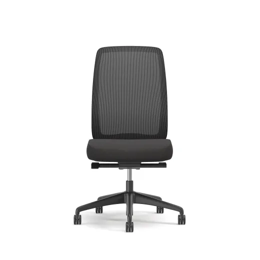 Bolton, High-Back, Task Chair, Mesh, No Arms, Front View