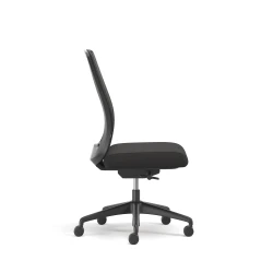 Bolton, High-Back, Task Chair, Mesh, No Arms, Side View