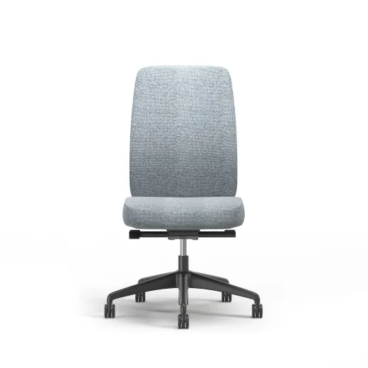 Bolton, Task Chair, High Back, Upholstered, No Arms, Front View
