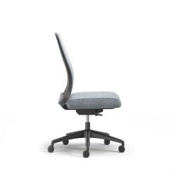 Bolton, Task Chair, High Back, Upholstered, No Arms, Side View