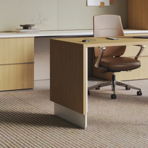 Calibrate, Telescoping End Panel Base, Height Adjustable Table, Tackboards, Auburn Conference