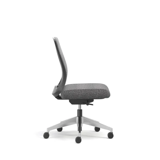 Bolton, Task Chair, Mid-Back, Upholstered, No Arms, Side View