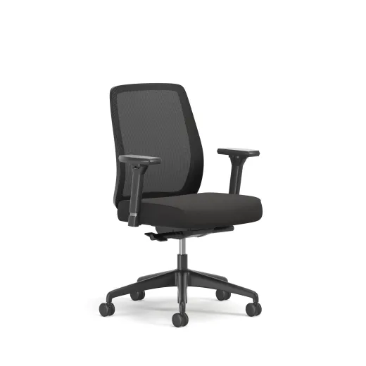 Bolton, Task Chair, Mid-Back, Mesh, 3/4 View