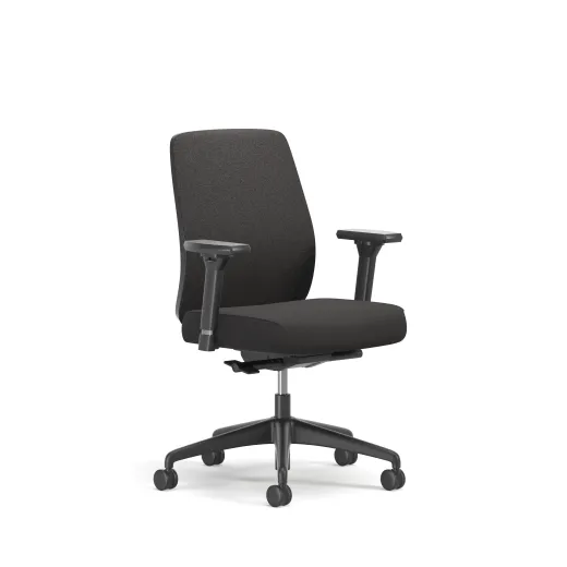 Bolton, Task Chair, Mid-Back, Upholstered, 3/4 View