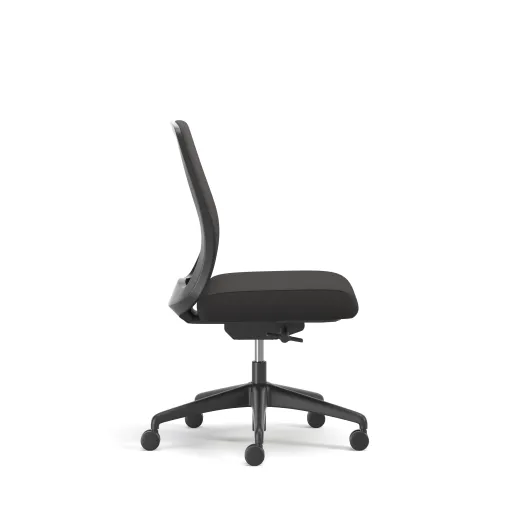 Bolton, Task Chair, Mid-Back, Upholstered, No Arms, Side View