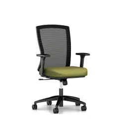 Natick Black Frame and Mesh; Aluminum Base, Front Quarter View