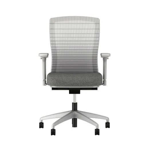 Natick with Grey Base, Grey Graduated/Striped Mesh and Standard Grey Fabric Front View