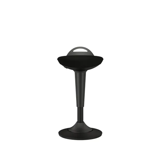 Rutland Perch Stool with Standard Black Seat Front View