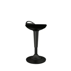 Rutland Perch Stool with Standard Black Seat Side View