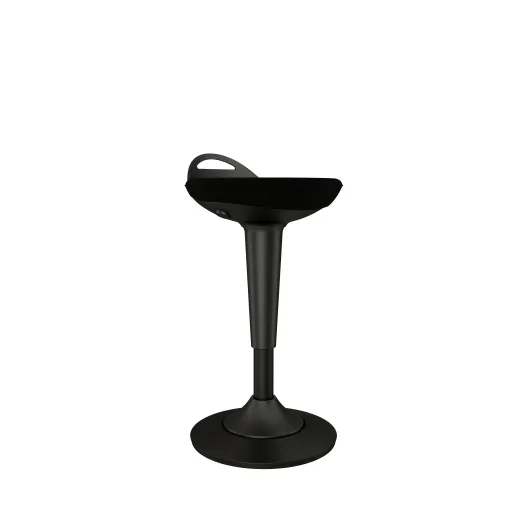 Rutland Perch Stool with Standard Black Seat Side View