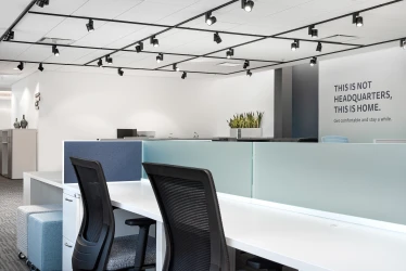 Headquarters showroom shots with HQ wall