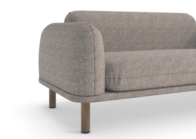 Soft Double Stitching, Upholstered Platform and Puckered Corner Detail