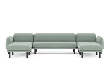 Soft Modular Lounge with Ottomans