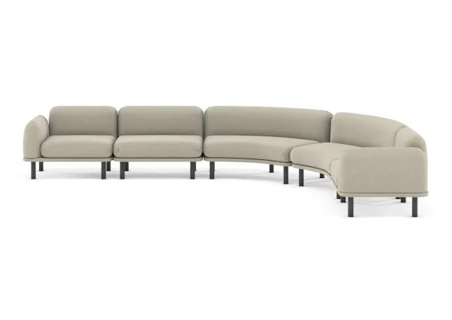 Soft Modular Lounge with Curved Corners