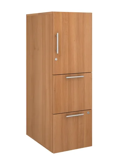 Calibrate Series Storage Tower in AIS Brazilwood Laminate with Bar Pull