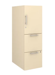 Calibrate Series Storage Tower in AIS Cabinet Almond Laminate with Bar Pull