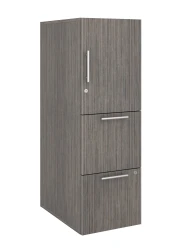 Calibrate Series Storage Tower in AIS Absolute Acajou Laminate with Bar Pull