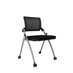 Stow Grey Frame with No Arms, Casters, Standard Black Fabric