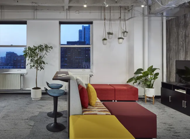 Rutland Stools with LB Ledge and Lounge at NeoCon 2019