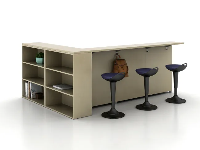 LB Ledge for LB Lounge with Calibrate Storage Bookcase