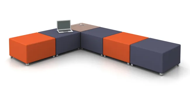 LB Lounge Ottoman and Powered Table