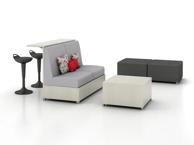LB Lounge with Ledge, Ottoman and Table
