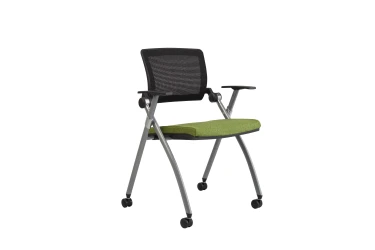 Stow Multipurpose Chair with Black Mesh and Camira Blazer Camphill Seat; front quarter view